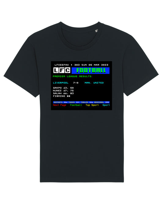 LFCeefax Liverpool 7-0 Man Utd T-Shirt