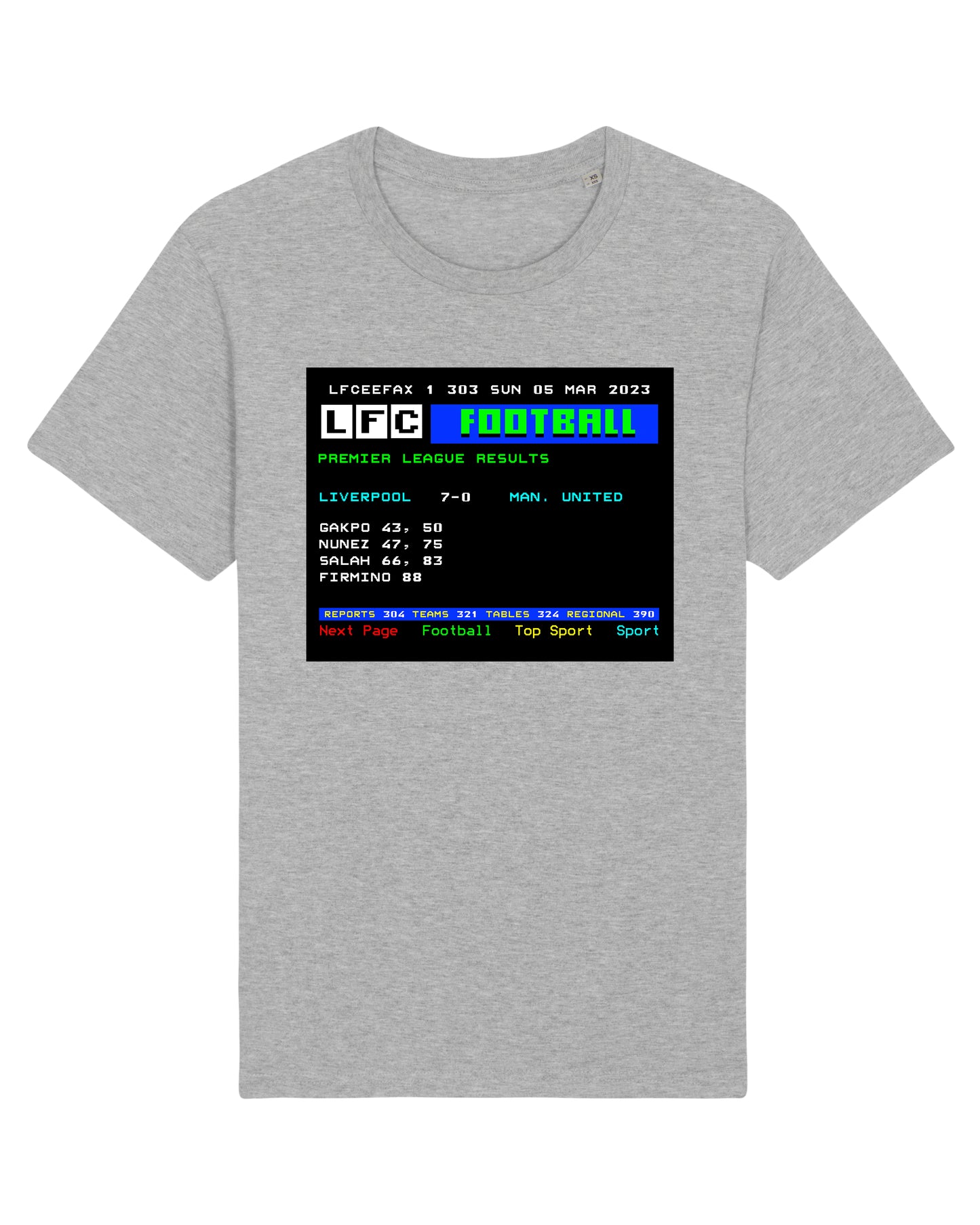 LFCeefax Liverpool 7-0 Man Utd T-Shirt
