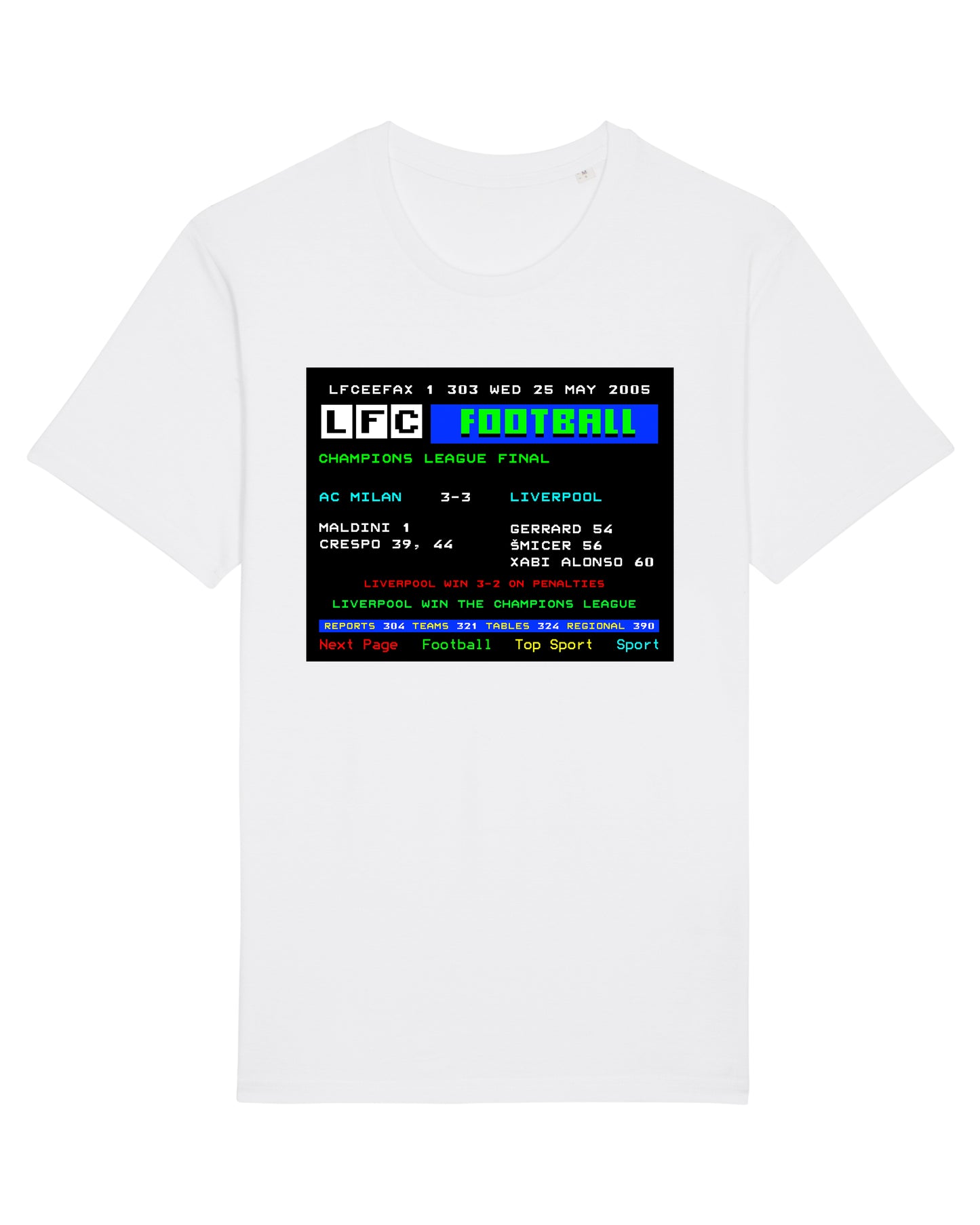 LFCeefax AC Milan 3-3 Liverpool T-Shirt